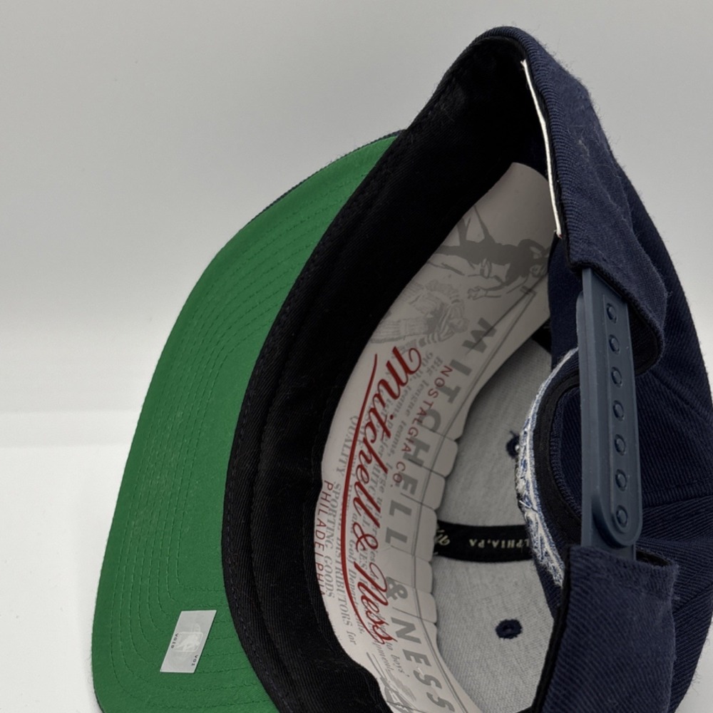 Mitchell & Ness Oklahoma City Thunder Adjustable SnapBack 100% Wool Hat NBA Blue - Picture 4 of 6